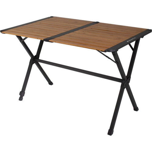 Eurotrail Chambery M - Luxe Opvouwbare Tafel - Bamboe Blad - Aluminium Frame