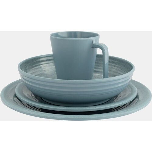 Eurotrail Denia 16 dlg. Melamine Antislip Servies Lichtblauw Tweedehands