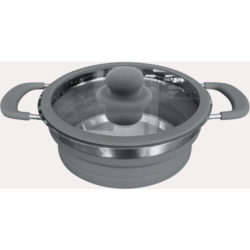 Eurotrail Pan + Lid 1,5 ltr. Donkergrijs Tweedehands