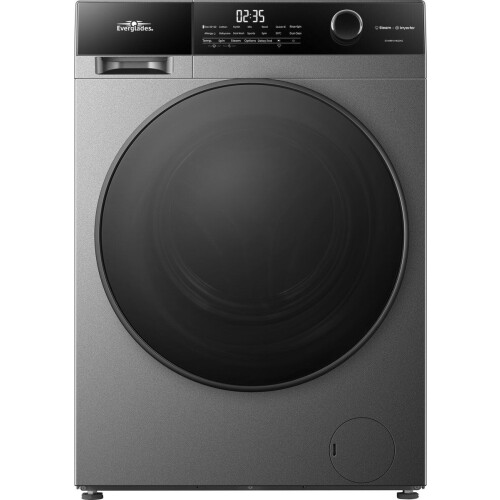 Everglades EVWM101402AG - Wasmachine - 10KG - A Klasse - Stoomfuncties - Koolborstelloze Motor - Zeer Stil 72dB - Titanium Grijs - 5 Jaar Garantie Tweedehands