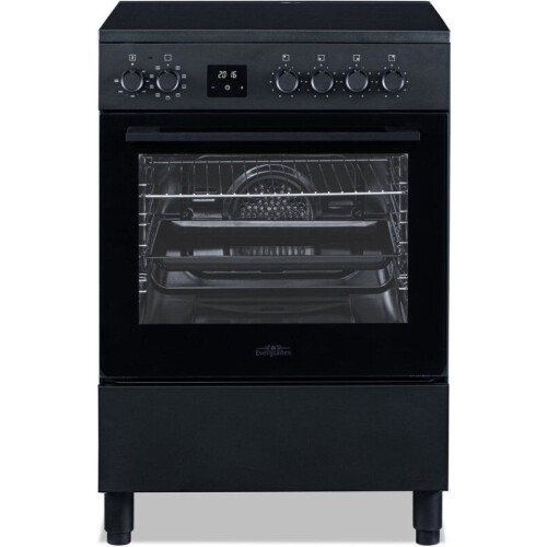 Everglades EVCK6250 Pro Line - Inductiefornuis - Knopbediening - Halley Flat - Mat Zwart - 60 CM Tweedehands