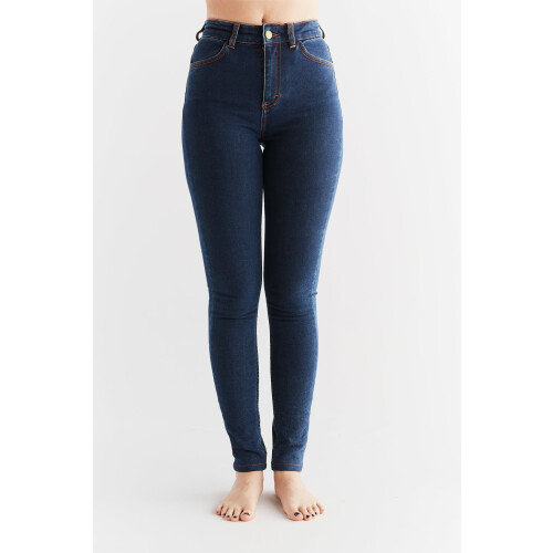 Evermind dames vegan Jeans Warm Skinny Fit Colony Blauw Tweedehands