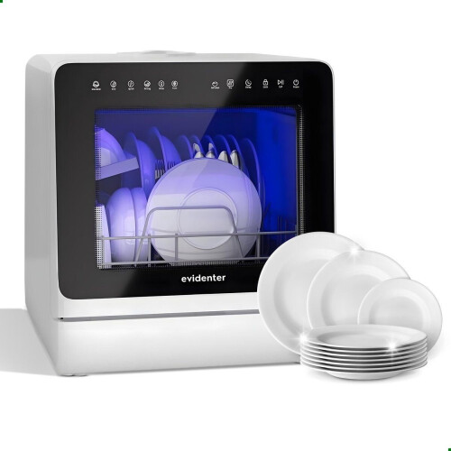 Evidenter ITDW25 - Mini vaatwasser - Vrijstaand - 4 couverts - 7 wasprogramma's - Wit