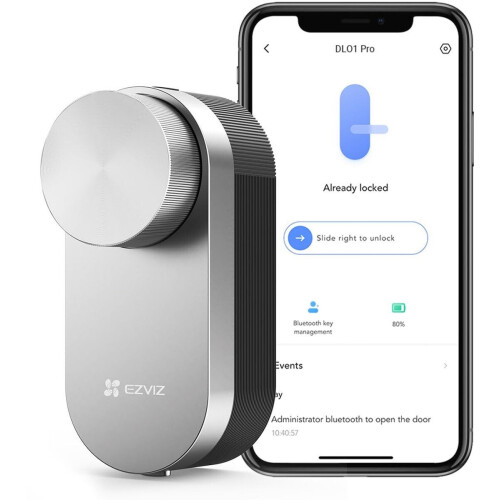 EZVIZ DL01 Pro - Slim Deurslot - Sleutelloze Toegang via App Bluetooth - Zilver Tweedehands