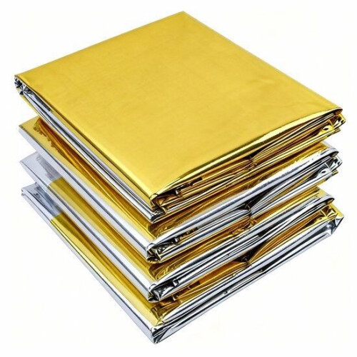 Faas Reddingsdeken - 4 stuks - 160x210cm - Isolatiedeken voor EHBO kit - Nooddeken - Goud en Zilver