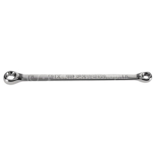 FACOM 59TX.6X8 - Torx Ringsleutel E6 x E8 - 113 mm - Gesatineerd verchroomd
