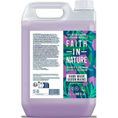 Faith in Nature Handzeep Lavendel & Geranium - 5L Tweedehands