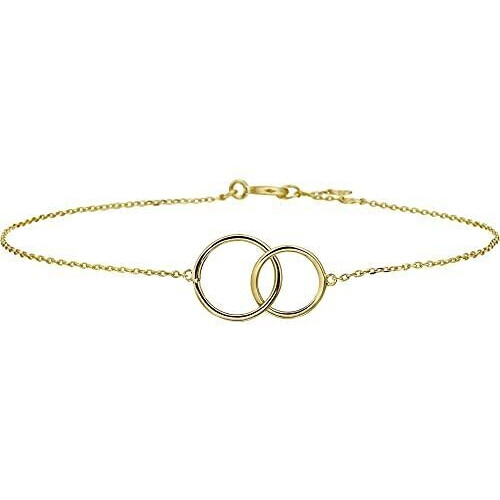 Fashion Jewelry Collection - Armband Rondjes 0,8 mm 16,5 - 18,5 cm - Geelgoud Tweedehands