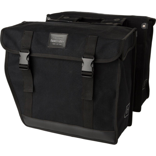Fastrider Canvas Hybride 93 - Dubbele Fietstas - 41L - Zwart
