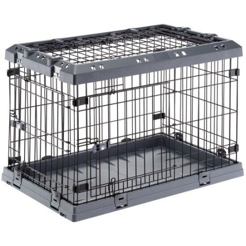 Ferplast Superior Hondenbench - Opvouwbaar - 3 Deuren - Grijs - 77x51x55 cm