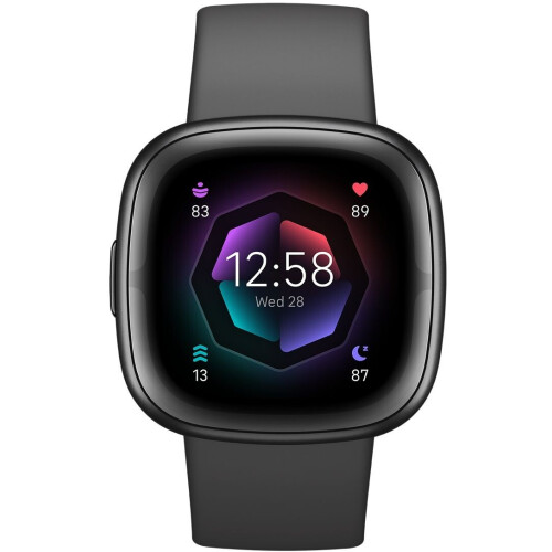 Fitbit Sense 2 - Smartwatch - Stressbeheersing Slaapmonitor - Zwart Tweedehands