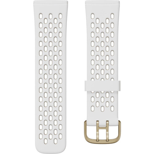 Fitbit Versa 3/Sense - Siliconen sportbandje - Ventilatie - Wit - Small (14-18 cm) Tweedehands