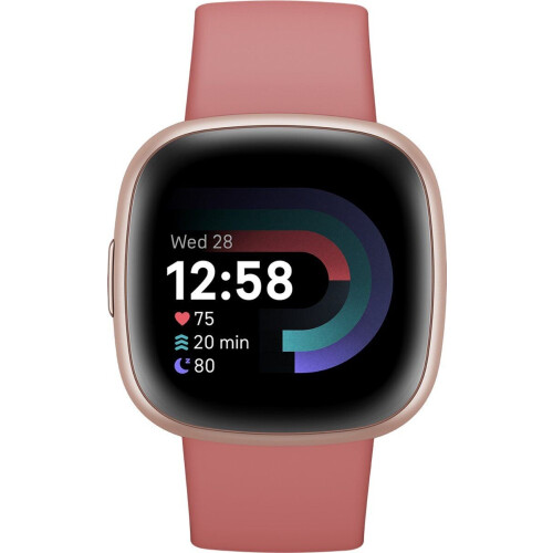 Fitbit Versa 4 - Smartwatch - Ingebouwde GPS en 40+ trainingsmodi - Rosé Goud Tweedehands