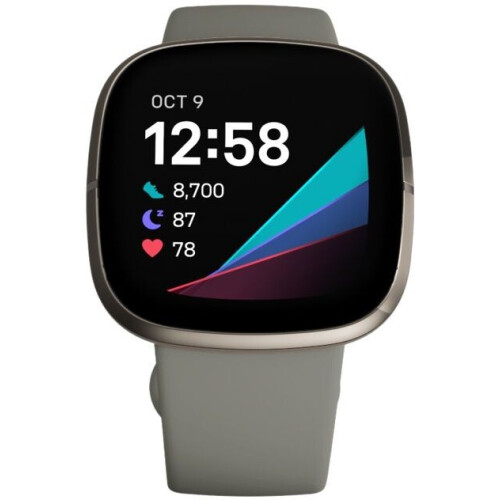 Fitbit Versa Sense - Smartwatch - Stressmeting en huidtemperatuur - Grijs Tweedehands