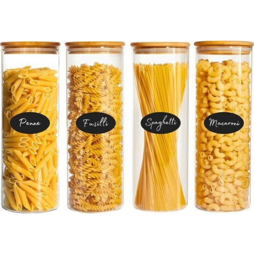 Five Stars® Voorraadpotten - 4 Delige Set - 1900 ML - Glazen Potjes - BPA-vrij - Met Pen & Stickers (4 stuks) Tweedehands