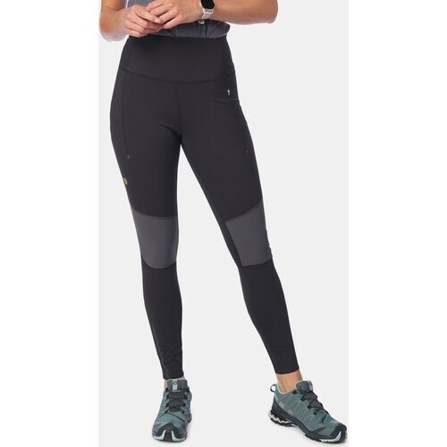 Fjällräven Abisko Värm Trekking Legging Dames Zwart/Donkergrijs Tweedehands