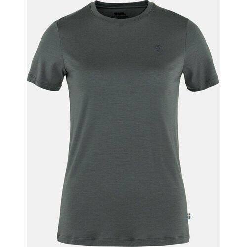 Fjällräven Abisko Wool T-shirt Dames Donkergrijs Tweedehands