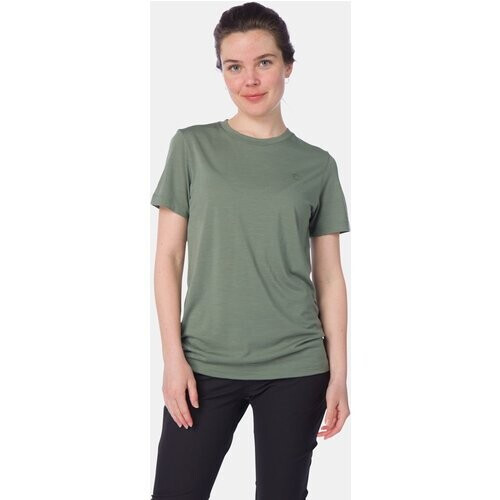 Fjällräven Abisko Wool T-shirt Dames Middengroen Tweedehands
