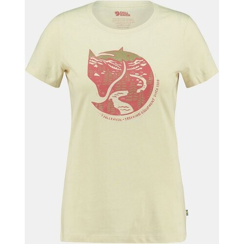 Fjällräven Arctic Fox Print T-Shirt W Gebroken Wit Tweedehands