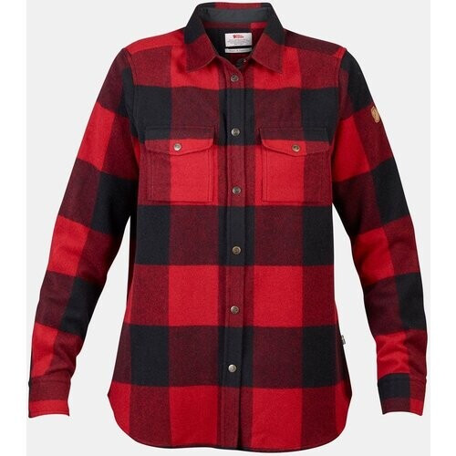 Fjällräven Canada LS Shirt Dames Rood/Middenrood Tweedehands