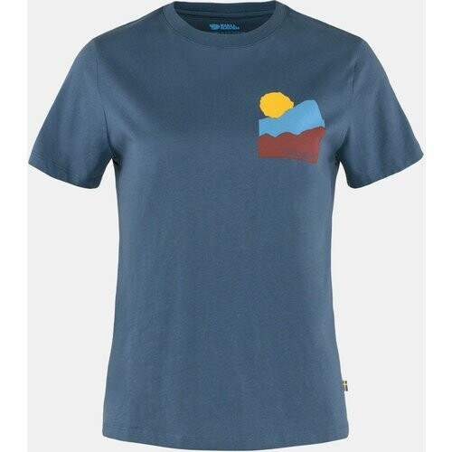 Fjällräven Nature T-Shirt W Middenblauw Tweedehands