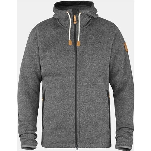 Fjällräven Övik Fleece Hoodie Vest Donkergrijs/Middengrijs Tweedehands