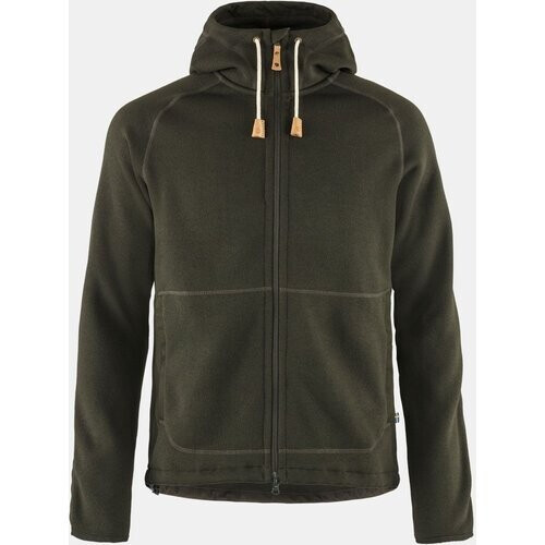 Fjällräven Övik Fleece Hoodie Vest Donkerkaki Tweedehands