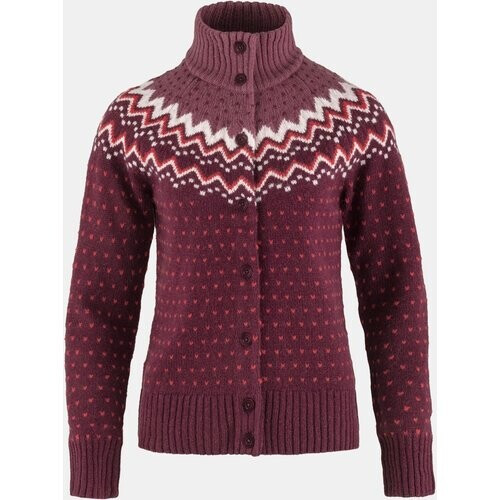 Fjällräven Övik Knit Vest Dames Donkerrood Tweedehands