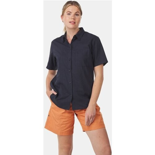 Fjällräven Ovik Travel Shirt SS Dames Marineblauw Tweedehands