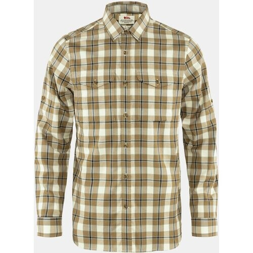 Fjällräven Singi Flannel L/S Shirt Bruin/Middengroen Tweedehands