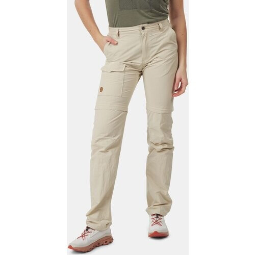 Fjällräven Travellers MT Zip-off Broek Regular Dames Gebroken Wit Tweedehands