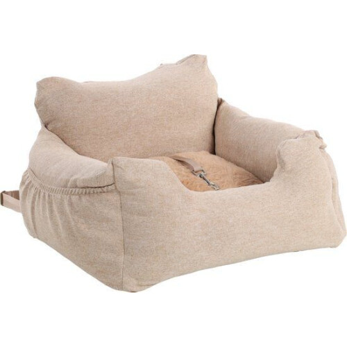 Flamingo Megan - Autostoel hond - Wasbare hoezen&antislip bodem - Beige Tweedehands