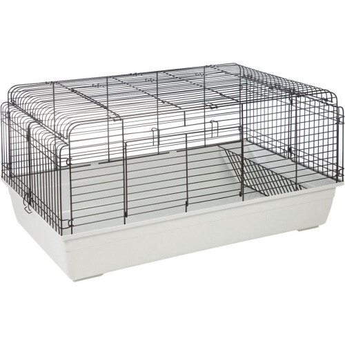 Flamingo Sprinters Kooi - Voor Konijnen en Knaagdieren - 120 x 58 x 56 cm - Zwart/Ivoor
