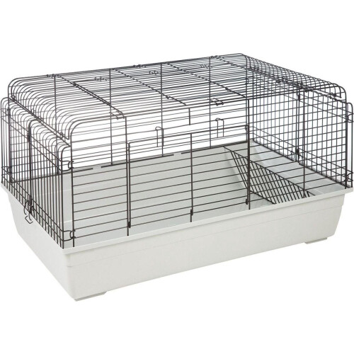 Flamingo Sprinters Kooi - Voor Konijnen en Knaagdieren - Zwart/Ivoor - 100 x 56 x 54 cm Tweedehands