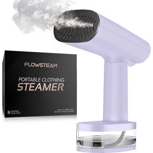 FLOWSTEAM® Luxe Kledingstomer - Handstomer - 370ml Watertank - Lavender Edition