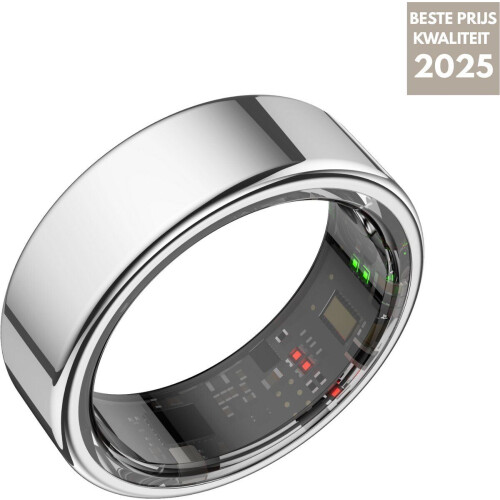 Focus® S1 Smart Ring - Hartslag - Menstruatiecyclus - Slaap Monitor - Grijs - Maat 11 - IP68 Waterdicht - O2 Meting - Dames - Heren - Oplaad Case - beschermring