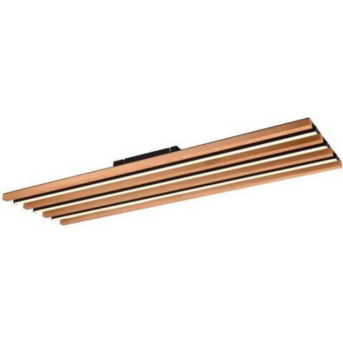Fontana - Led plafondlamp - 113x30 cm - houtlook Tweedehands