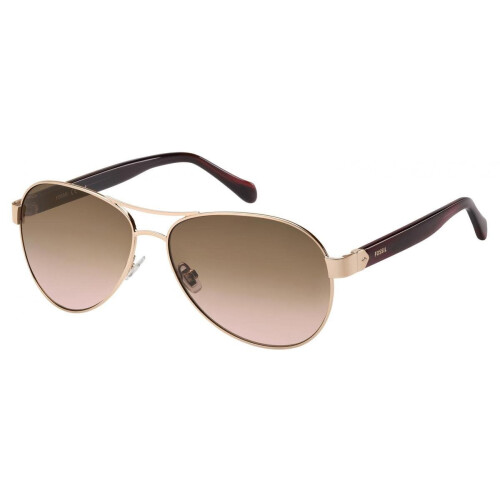 Fossil 3079/S - Zonnebril - Aviator stijl - Goudkleurig Tweedehands