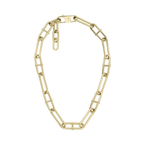 Fossil Damesketting - Schakelketting - Goudkleurig Staal - 37 cm Tweedehands