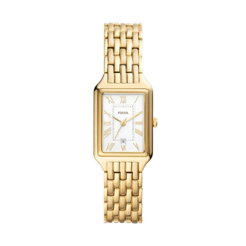 Fossil ES5220 Raquel - Dameshorloge 23 mm - Goudkleurig met zilveren wijzerplaat