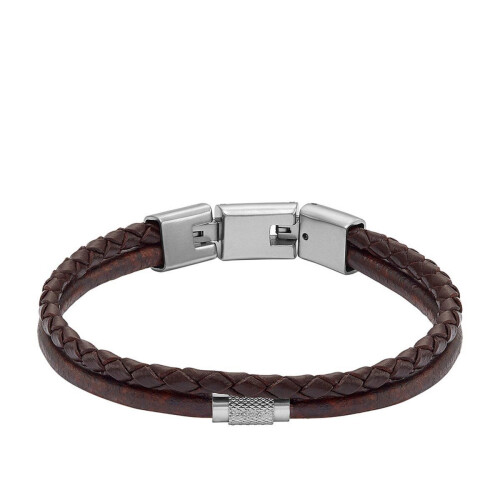 Fossil JF04702040 - Leren Armband - Meerdere strengen - Bruin Tweedehands