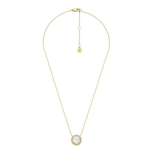 Fossil JF04865710 - Dames Collier 45.6 cm - Goudkleurig met parelmoeren hanger Tweedehands