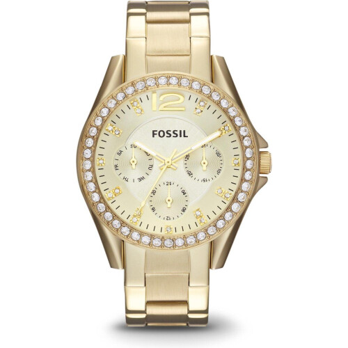 Fossil Riley ES3203 - Dameshorloge - 38 mm - Goudkleurig Tweedehands