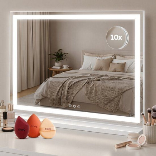 Fraay® Hollywood Spiegel - Make Up Spiegel 60x50cm - Dimbare LED Verlichting 3 Lichtstanden Tweedehands