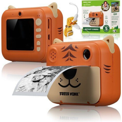 Freek Vonk x BRESSER - Kindercamera - Dubbele lens - Tijger design (3 rolletjes) Tweedehands