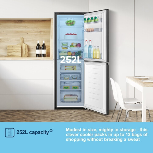 Fridgemaster Mc55240eb - Koelvriescombinatie - 174.3 Cm - 252l - Multi Air Flow - Zwart | Nieuw (outlet)