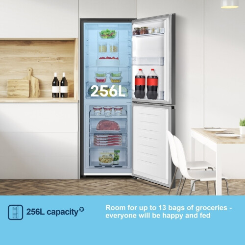 Fridgemaster Mc55251db - Koelvriescombinatie - 182.4 Cm - 256l - No Frost - Zwart | Nieuw (outlet)