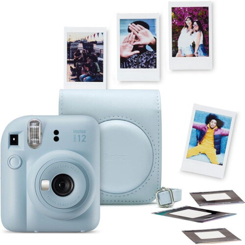Fujifilm Instax Mini 12 - Instant camera met zelfielens en 10 foto’s - Pastel Blue (10 stuks) Tweedehands
