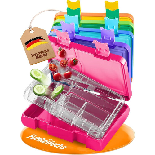 Funkelfuchs® Kinderen Lunchbox - 800ml - Lekvrij en Vaatwassergeschikt - Roze Tweedehands
