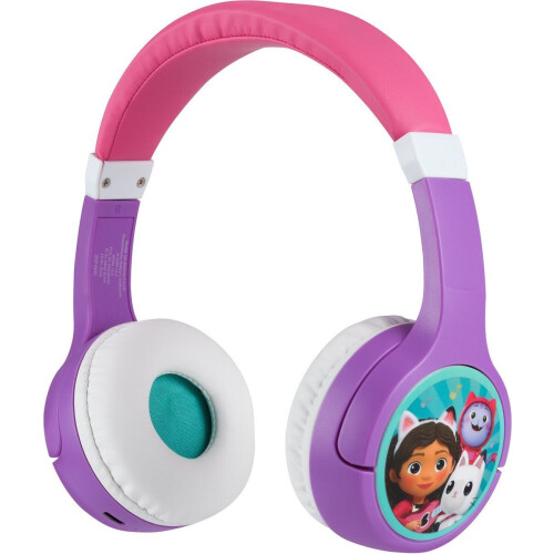Ekids Draadloze Koptelefoon - Gabby's Poppenhuis - Volumebegrenzing - Met microfoon